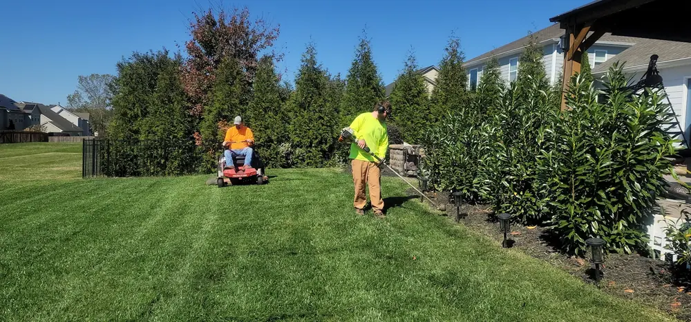 Front-yard landscape installation with new beds